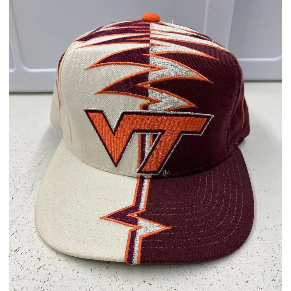 RARE VTG 90s Starter Virginia Tech VT Hokies retro shockwave strapback hat